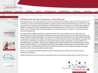 Screenshot von www.deutsche-leberstiftung.de